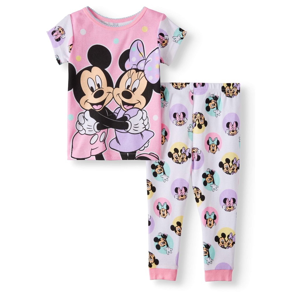 Minnie Mouse Minnie Mouse Cotton tight fit pajamas, 2pc set (baby
