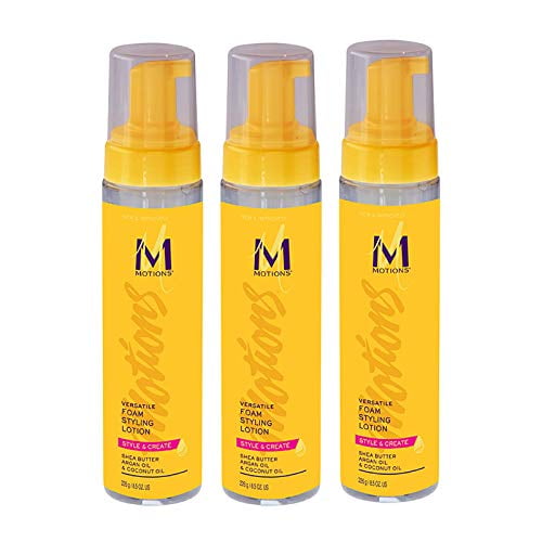 Motions Style and Create Versatile Foam Styling Lotion (3 Pack) - For Use on All Hair Types, Lightweight Formula, Contains Shea Butter, Argan Oil, Coconut Oil, oz Motions Style and Create Versatile Foam Styling Lotion (3 Pack) - For Use on All Hair Types, Lightweight Formula, Contains Shea Butter, Argan Oil, Coconut Oil, oz