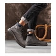 thumbnail image 5 of Botas de hombre, zapatos de invierno de cuero con cordones para el trabajo, viajes, negocios y calzado informal., 5 of 5
