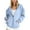 Light Blue, variant on Womens Zipper Hoodies Casual Hooded Sweatshirts Solid Pockets Drawstring Jacket Loose Fit Drop Shoulder Long Sleeve Sport Coat 2025 Fashion Fall Outerwear