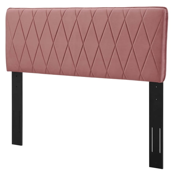 Headboard, King Size, Velvet, Pink, Modern Contemporary Urban Design, Bedroom Master Guest Suite
