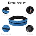thumbnail image 3 of Hukapapa Riñonera deportiva de seda con leche, riñonera elástica con doble cremallera, riñonera impermeable para correr y yoga, color azul, 3 of 5