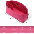 thumbnail image 4 of Doxo Purse Organizer Insert for Handbags & Base Shaper 2pc Set,Felt Organizer Insert Large Tote,Bag Organizer with Zipper 7 Sizes,Fit Speedy Neverfull MM/City33 and More(Beige-L-Combination), 4 of 10