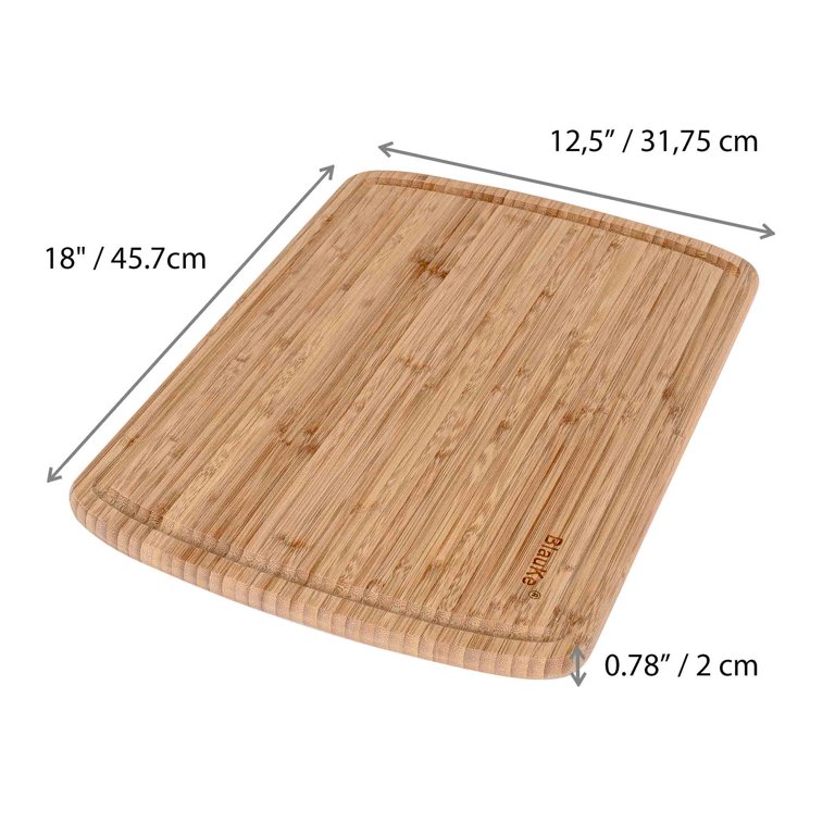 BlauKe® Wood Cutting Board for Kitchen – 18x12 Extra Large Bamboo