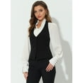 thumbnail image 3 of DARING DIVA Women's Halter Neck Button Down Suit Waistcoat Vest XS Black, 3 of 6