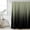 Green, variant on Burnt Orange Black Ombre Shower Curtain, Waterproof Shower Curtains for Bathroom, Modern Abstract Striped Gradient Washable Fabric Bathtub Curtain Set Bath Decor with 12 Hooks Long 72"x84"