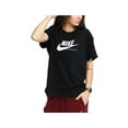 thumbnail image 5 of Nike Women's Sportswear Cotton Heritage T-Shirt Black Size Medium, 5 of 6