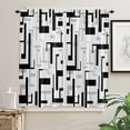 thumbnail image 3 of Modern Art Geometry Black Grey Curtain Home Decoration Living Room Short Curtains Window Treatments For Kitchen Bedroom, 3 of 6