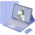 thumbnail image 1 of 2021 Ipad Pro 12.9 5th 4th 3rd Generation Touch Keyboard Case With Bluetooth Mouse Cute Round Key Color Keyboard Touchpad Detachable Trackpad Keyboard, 1 of 5