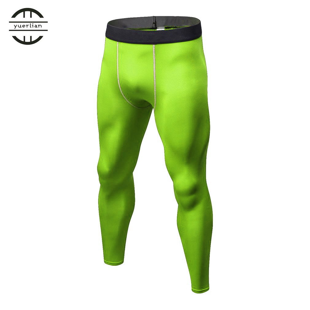 Men Solid Color Compression Pants 