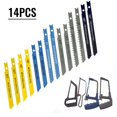 thumbnail image 1 of 14Pcs/set Jigsaw Blades Assorted U Fitting Jigsaw Blades Set For Wood PVC Plastic Aluminum Sheet Metals Cutting, 1 of 5