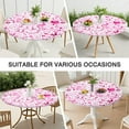 thumbnail image 7 of Pink Breast Cancer Round Fitted Tablecloth with Elastic Edge,Dining Table Cover Waterproof,Outdoor Round Tablecloth for Camping,Dining,Indoor and Outdoor, 7 of 7