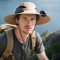 thumbnail image 3 of Kugisaki Sun Hat with Fans Solar Power Fan Wide Brim Sun Hat Fishing Essentials for Hiking Beach Summer Outdoor, 3 of 6