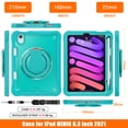 thumbnail image 3 of XYX For iPad Mini 7th/6th Gen Case 8.3 inch 2024/2021, 360 Rotating Hand Grip, Shoulder Strap, Heavy Duty Drop Protection, Blue, 3 of 7
