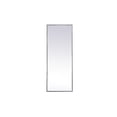thumbnail image 1 of Elegant Decor MR41436GR 14 x 36 in. Metal Frame Rectangle Mirror, Grey, 1 of 4