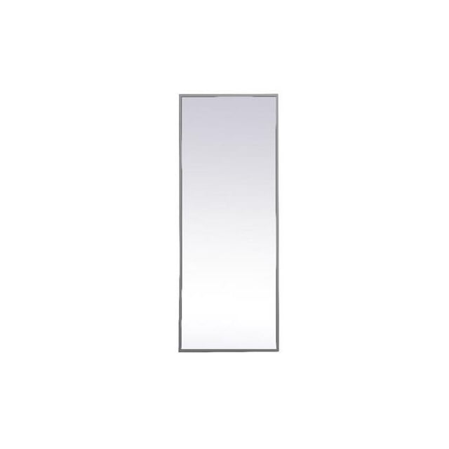 Elegant Decor MR41436GR 14 x 36 in. Metal Frame Rectangle Mirror, Grey
