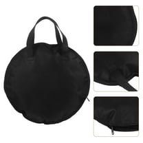 TEHAUX Drum Pad Carrying Case Dumb Drum Storage Bag Black Portable Organizer 1Pcs 12.9x12.9x1.2in