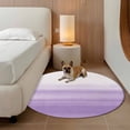 thumbnail image 3 of Round Area Rug 6ft,Abstract Stripe Gradient Purple Washable Carpet Non-Slip Runner Accent Rugs Indoor Floor Mat for Bedroom Living Room Decor,Modern Watercolor Striped, 3 of 9
