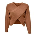 thumbnail image 4 of Sweaters For Women Autumn Winter Fasion Off The Shoulder Long Sleeve One Word Collar Knitted Solid Color Pullover Sweater 3Xl Womens Sweaters, 4 of 4