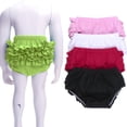 thumbnail image 2 of LYMAYTER Baby Girls Cute Ruffle Diaper Cover for 0-24M Infant Solid Color Mesh Tutu Shorts Comfortable Bottoms, 2 of 8