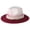 winered, variant on Women's Two-Tone Felt Fedora Hat: Imitation Pearl Trim Wide Brim Vintage Elegant Cap for Party WeddingDaily