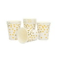 thumbnail image 2 of Fiudx Set de Suministros para Fiestas, Platos, Vasos y Servilletas Desechables de Papel Gold Point, Multiusos para Picnics, Eventos Especiales y Comidas Diarias. Paquete de 25 Piezas, 18 Cm, Fácil de, 2 of 3
