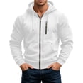 thumbnail image 5 of hoksml Men's Full Zip Up Hoodie Jacket Multi Pockets Casual Outerwear for Daily Wear Fall Work Travel Comfort, 5 of 8