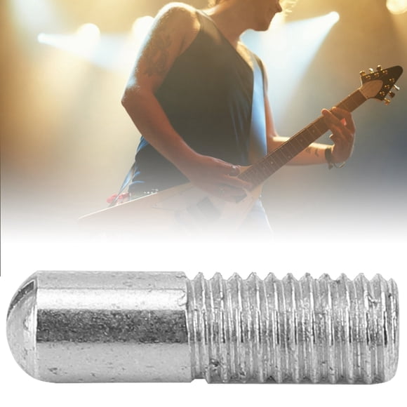 12 Uds tornillos de guitarra eléctrica accesorios de sujetadores de Panel de pastilla única de acero plateado