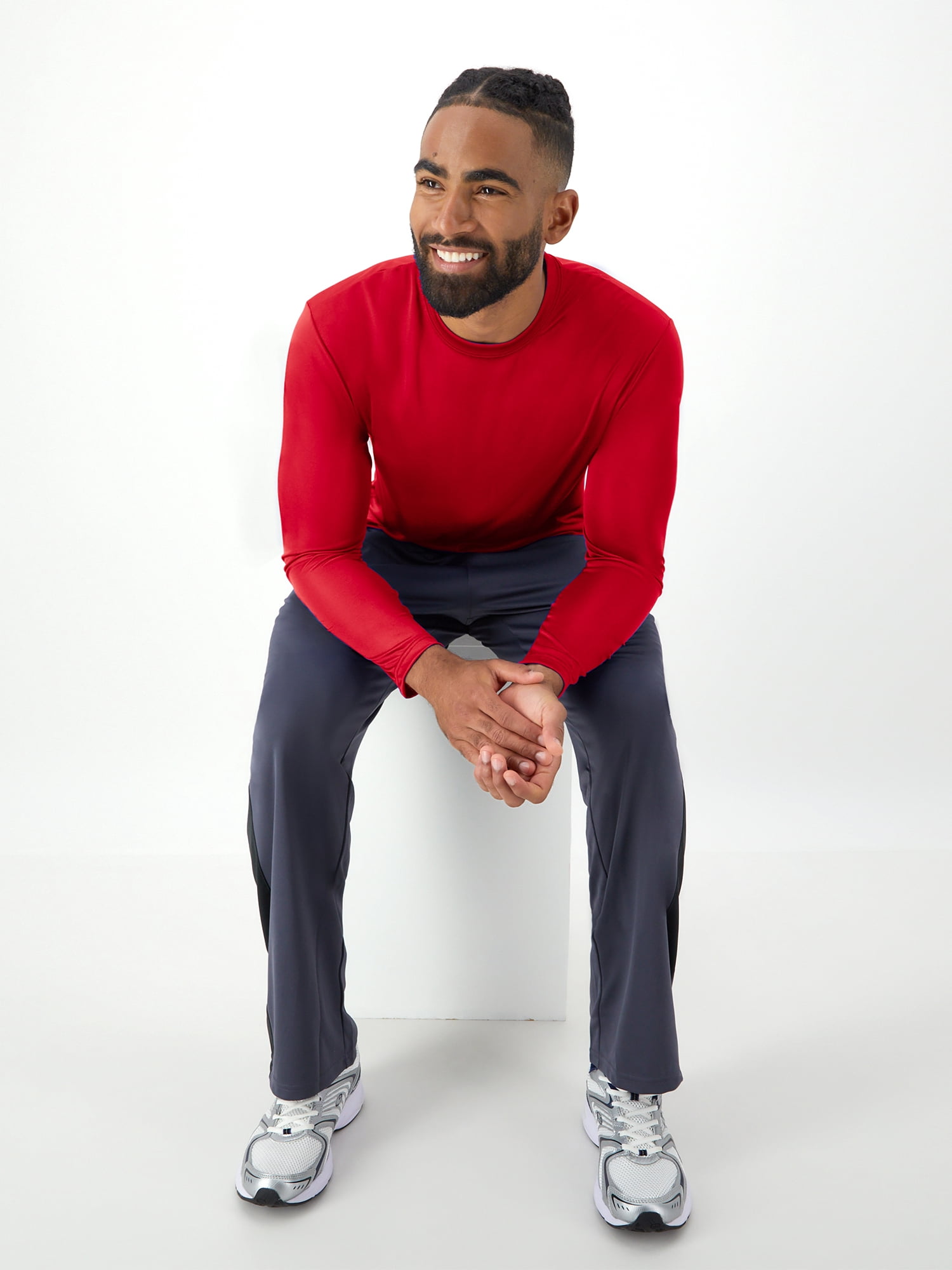 Hanes Men's Sport Cool DRI Performance Long-Sleeve T-Shirt (50+ UPF), Sizes S-3XL