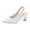 Z02-White, variant on XIAQUJ Women's Summer Fashion with Heel Shoes Pointed Buckle Sandals Sandals for Women 2024 Brown 7.5