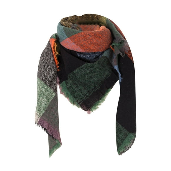 WEAIXIMIUNG Portable Heated Shawl Women Fall Winter Scarf Classic Tassel Plaid Scarf Warm Soft Large Blanket Wrap Shawl Scarves