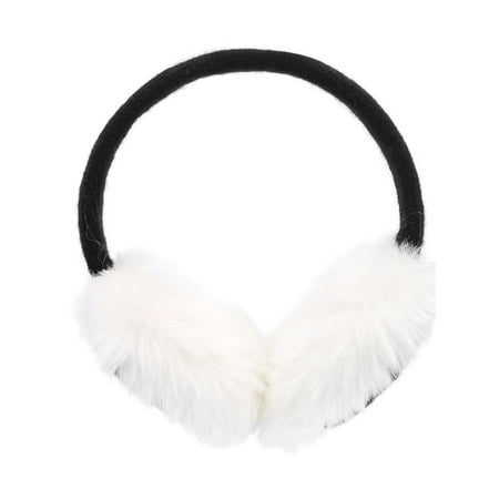Fur Muff - Simplicity Dear Women's Knitted Faux Fur Plush Ear Muffs Winter, Black