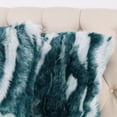 thumbnail image 4 of Home Soft Things Jacquard Faux Fur 2 Piece Throw Pillow Cover Set - Deep Teal - 20" x 20", 4 of 6