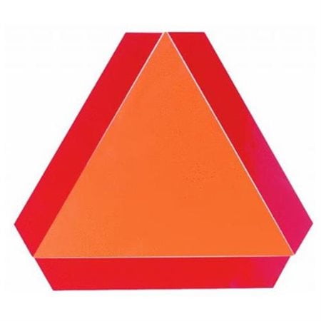 Red Gold Emblem - Safety Vehicle Emblem Slow Moving Vehicle Emblem