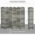thumbnail image 4 of HOMCOM 6 Ft Folding Room Divider, Privacy Screen for Home Office Bedroom, 4 of 10
