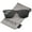 Black-Silver / Smoke, variant on zeroUV Unisex Super Flat Slim Metal Temples Square Flat Lens Horn Rimmed Sunglasses 51mm (Black-Silver / Smoke) - 51mm