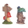 thumbnail image 1 of Tree Figurine Set, Garden Statue Accessories Whimsical Waterproof Decorative Synthetic Resin 2 Piece Set Delicate  For Balcony For Lawn, 1 of 8