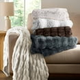 thumbnail image 6 of Better Homes & Gardens Silver Ombre Faux Fur Throw, 50" x 72", Adult/Teen, 6 of 6