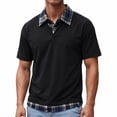 thumbnail image 7 of SAWOBUUN Men's Fake Two-Piece Collared Shirt Short Sleeve Pullover Top Lightweight Breathable Casual Summer Tee, 7 of 7
