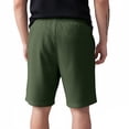 thumbnail image 6 of Men's Organic Stretch Corduroy Shorts Elastic Waist Drawstring Casual Summer Beach Lounge Shorts with Pockets Army Green L, 6 of 6
