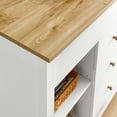 thumbnail image 2 of Farmstead3-Piece Kitchen Island and Stool Set in Oak White, 2 of 11