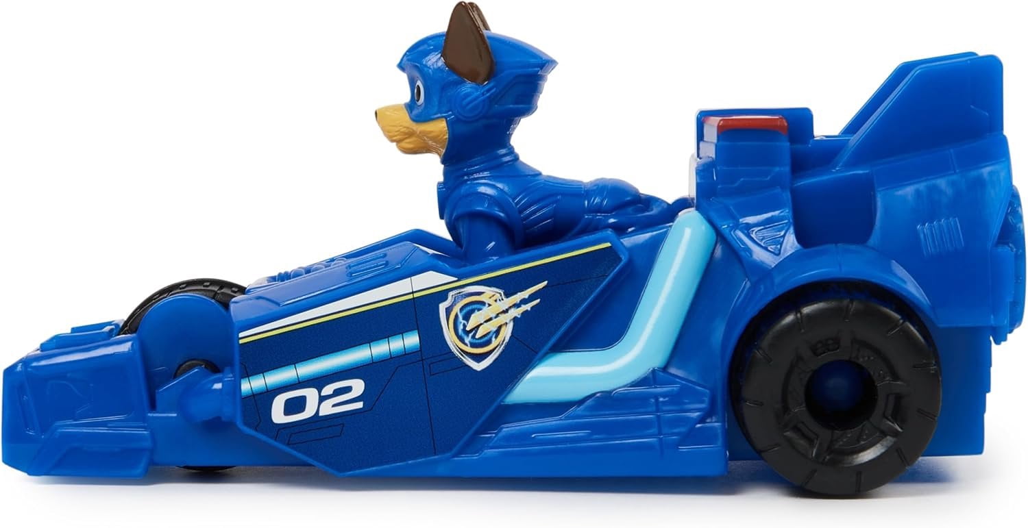 PAW Patrol The Mighty Movie Chase Mini Cruiser with 1 Chase Figurine and 1 Vehicle Official Movie Toy, Ages 3+, Perfect for Fans and Collectors