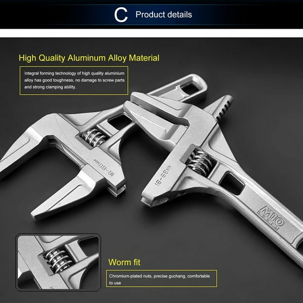 300mm Mini Adjustable Spanner 16 68mm Multifunction Activities