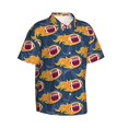 thumbnail image 2 of Fotbe Burning Rugby Balls Hawaiian Shirt for Men Unisex Summer Beach Casual Short Sleeve Cotton Linen Button Down Shirts-3X-Large, 2 of 9