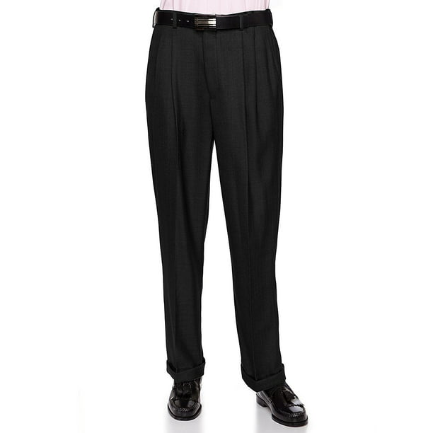 [P].[amz_brand] - giovanni uomo mens pleated front dress pants with ...