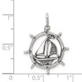 thumbnail image 3 of White Sterling Silver Charm Pendant Men'S 24 mm 23, 3 of 3