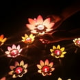 thumbnail image 1 of SPRING PARK Floating Garden Pond River Candle Wishing Light Lotus Flower Lamp Festival Decor, 1 of 7