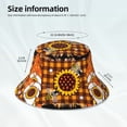 thumbnail image 4 of Daiia Sunflower Gnomes and Bees Pattern Bucket Hat - Trendy Cotton Sun Hat for Beach, Golf, Fishing - Fun Outdoor Vacation Boonie for Men and Women, 4 of 9