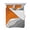 Orange, variant on Quilts Full Size Bedding Set, Orange Grey Ombre Lightweight Quilted Comforter, Modern Geometric Abstract Aesthetics Cream Soft Bedspread Coverlet with Pillow Covers for All Season, 78" x 90"