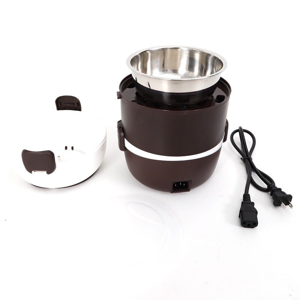 TOOL1SHOoo Portable Lunch Box Three-layer Stainless Steel Liner Electric Rice Cooker 110V/2L